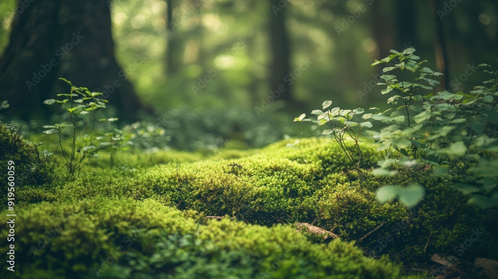 Green Moss In The Forest Green Moss In The Forest