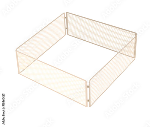 Metal fence cage. vector illustration