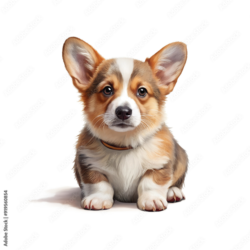 Corgi Puppy sit, full body, isolated on transparent background Corgi Puppy sit, full body, isolated on transparent background