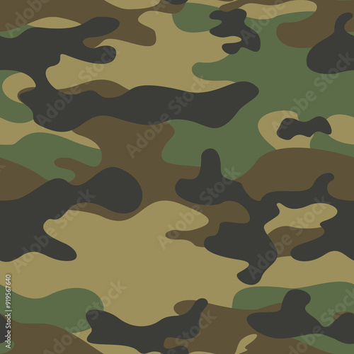 camouflage military classic background, seamless texture, trendy vector print