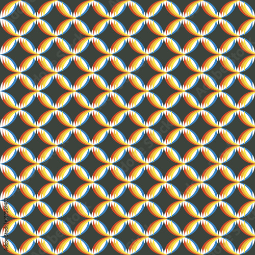 Abstract geometric seamless pattern with bifurcation. A pattern with an optical illusion that bathes the vision