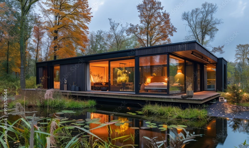 High-tech rural retreat with smart systems. High-tech rural retreat with smart systems.