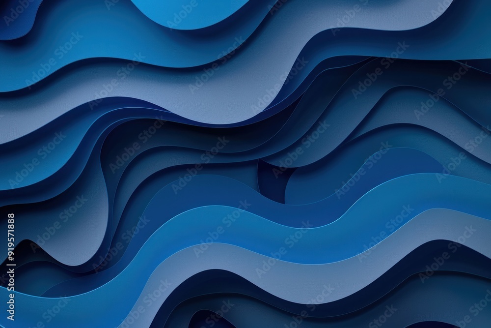 Abstract waves in varying shades of blue with dynamic curves and smooth textures creating a fluid background Abstract waves in varying shades of blue with dynamic curves and smooth textures creating a fluid background