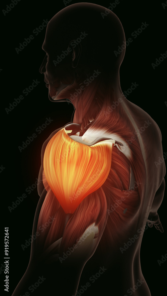 Highlight ache and strained shoulder muscles Highlight ache and strained shoulder muscles