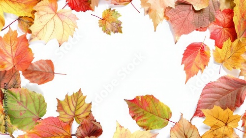 Wallpaper Mural Autumn Leaves Frame Torontodigital.ca