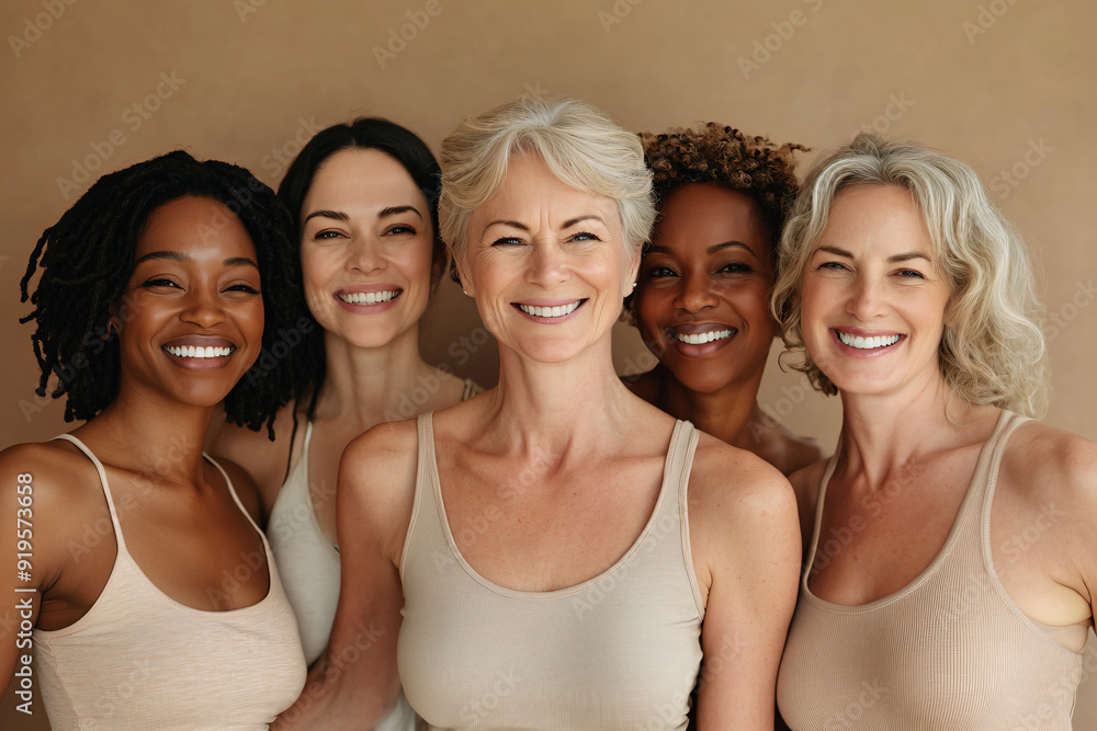Diverse Group of Smiling Women. Diverse Group of Smiling Women.