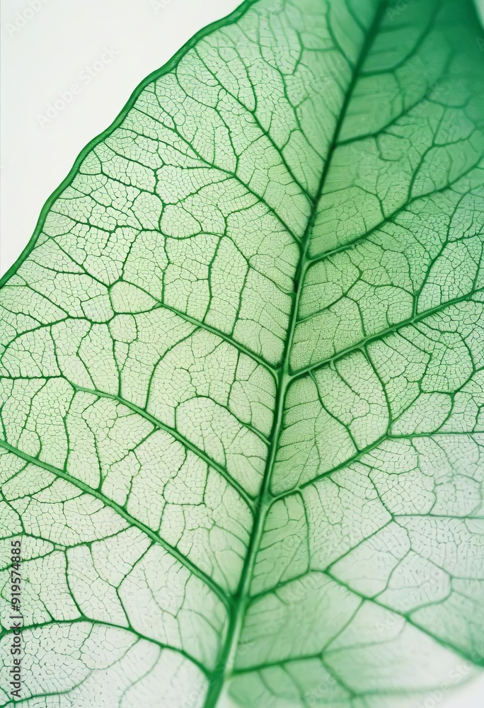 Obraz premium close-up green leaf texture