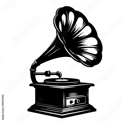 gramophone vinyl vector illustration