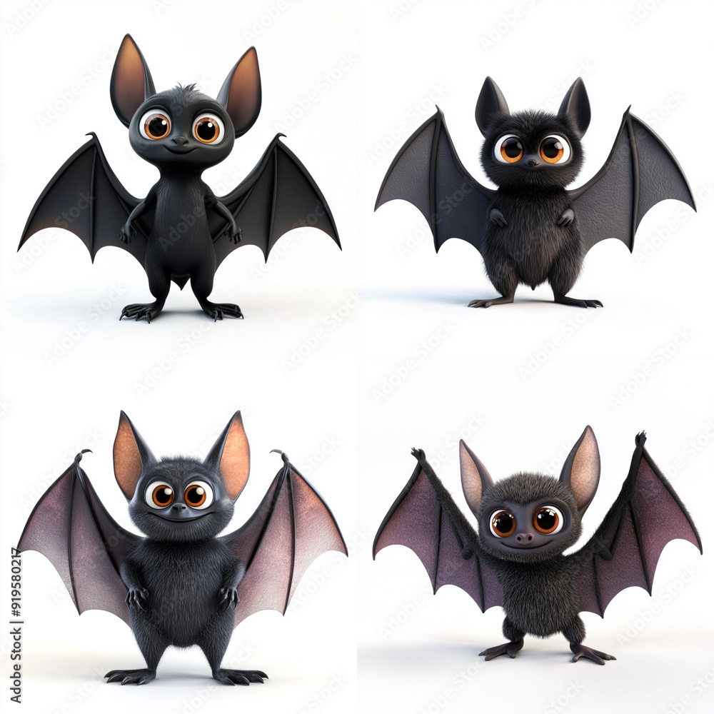 3D Cartoon Cute Funny Bat 3D Cartoon Cute Funny Bat