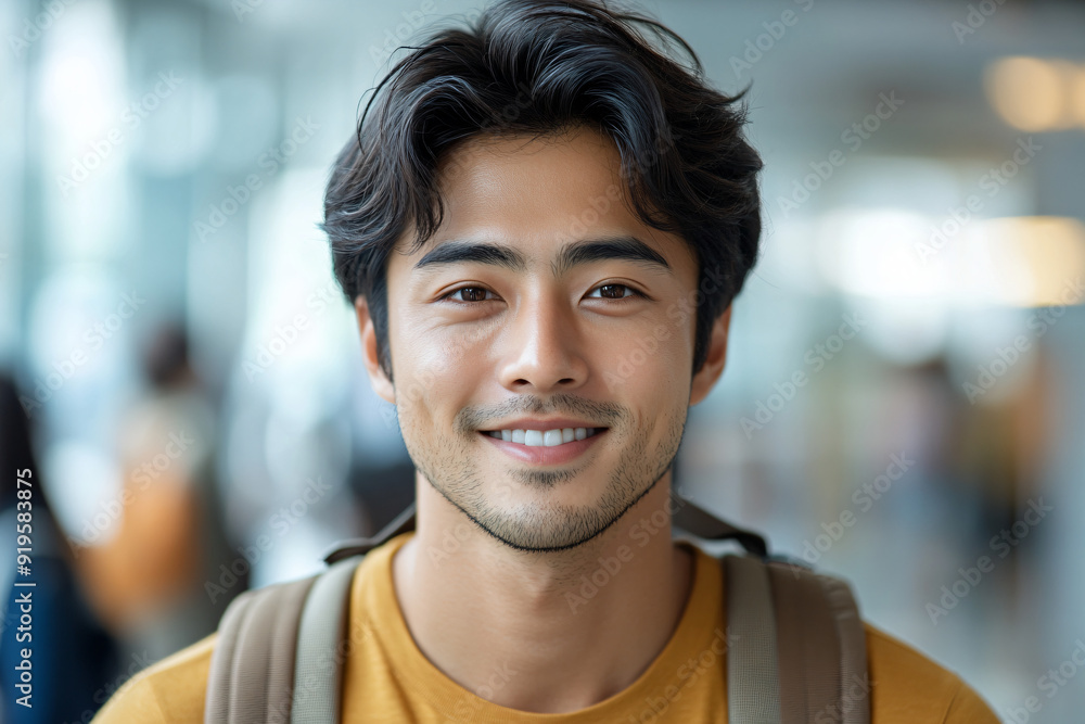 Portrait of a Smiling Young Asian Man. Portrait of a Smiling Young Asian Man.