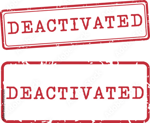 Deactivated Rubber Stamp Vector Set