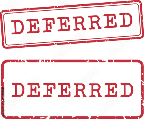 Deferred Rubber Stamp Vector Set
