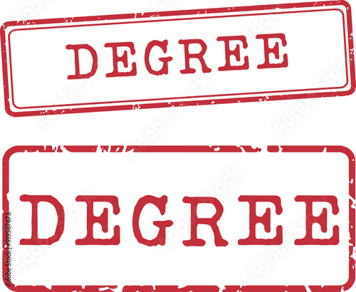 Degree Rubber Stamp Vector Set