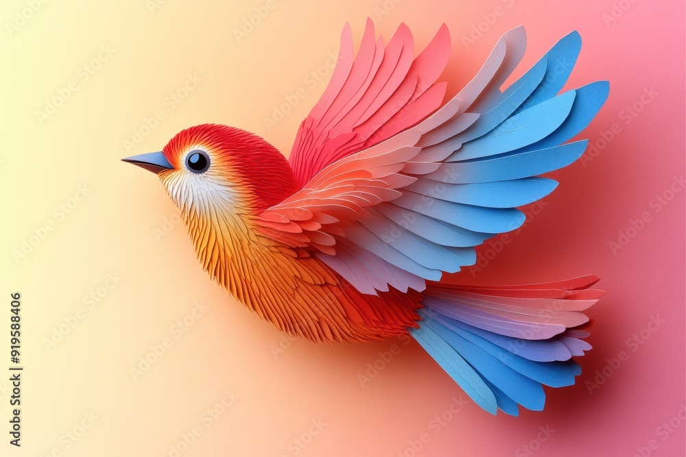 Bird Paper Art Design Bird Paper Art Design