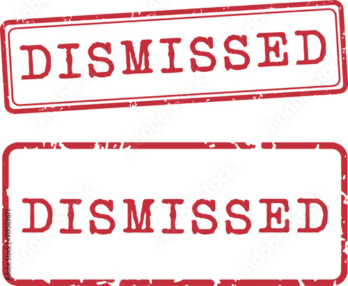 Dismissed Rubber Stamp Vector Set