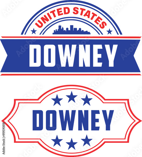 Downey California Vector Set