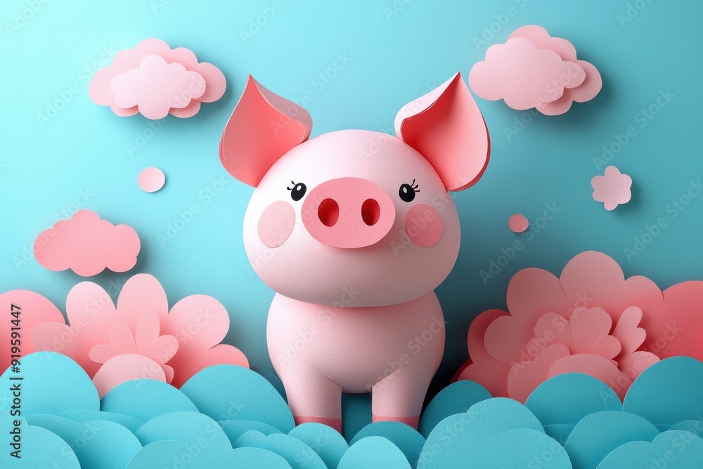 Pig Paper Art Design Pig Paper Art Design