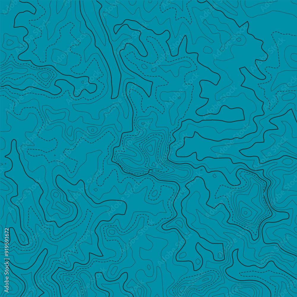 Stylized topographic map outline height in lines and contours. The concept of a conditional geographical scheme and the trajectory of the terrain. Ultra wide size. Vector illustration. Stylized topographic map outline height in lines and contours. The concept of a conditional geographical scheme and the trajectory of the terrain. Ultra wide size. Vector illustration.