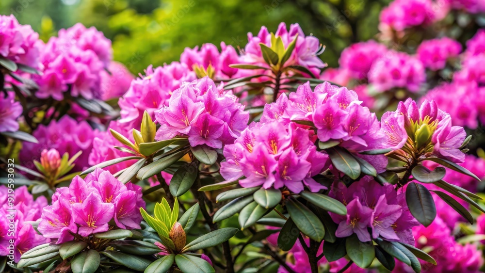 Rhododendron flower bush in full bloom, rhododendron, flower, bush, blooming, vibrant, colorful, spring, foliage, garden, nature Rhododendron flower bush in full bloom, rhododendron, flower, bush, blooming, vibrant, colorful, spring, foliage, garden, nature