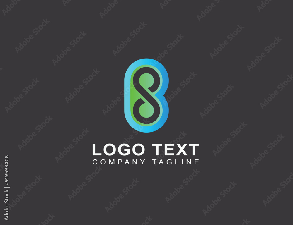 Fototapeta premium Trendy monogram s logo for brand design