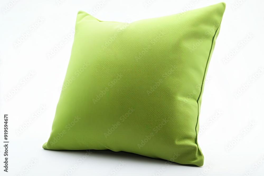 Lime green pillow isolated on white Lime green pillow isolated on white