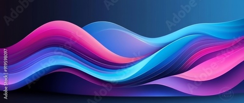 A blurry futuristic banner design with neon colors flowing over a grainy texture background with shades of purple, pink, and blue colors.