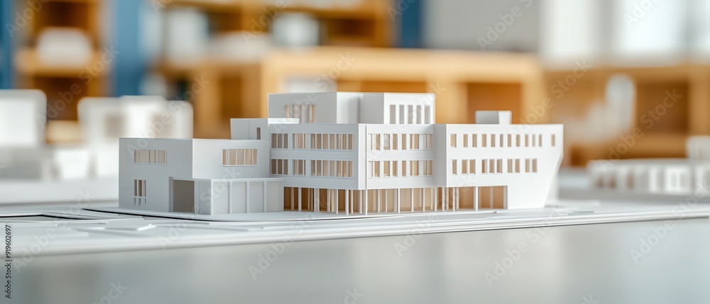 Detailed view of a 3Dprinted model of a modern urban infrastructure project, showcasing innovative engineering techniques, civil engineering, innovation in construction Detailed view of a 3Dprinted model of a modern urban infrastructure project, showcasing innovative engineering techniques, civil engineering, innovation in construction