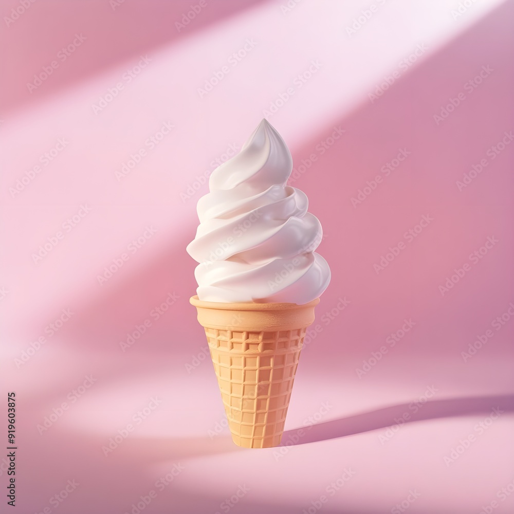 Soft serve ice cream cones with backgrounds