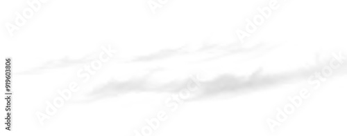 White smooth soft cumulus clouds cut out transparent background png