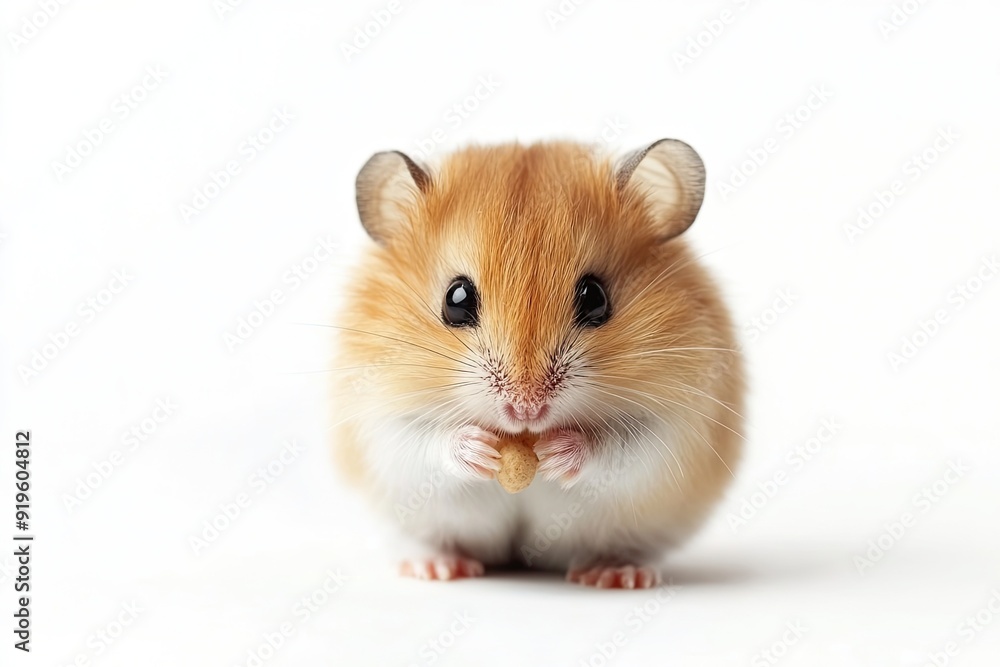 Mouse standing and nibbling isolated on a white background Mouse standing and nibbling isolated on a white background
