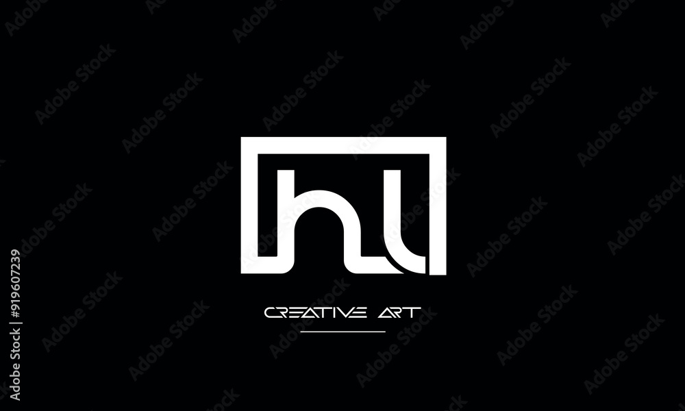 Fototapeta premium HL, LH, H, L abstract letters logo monogram