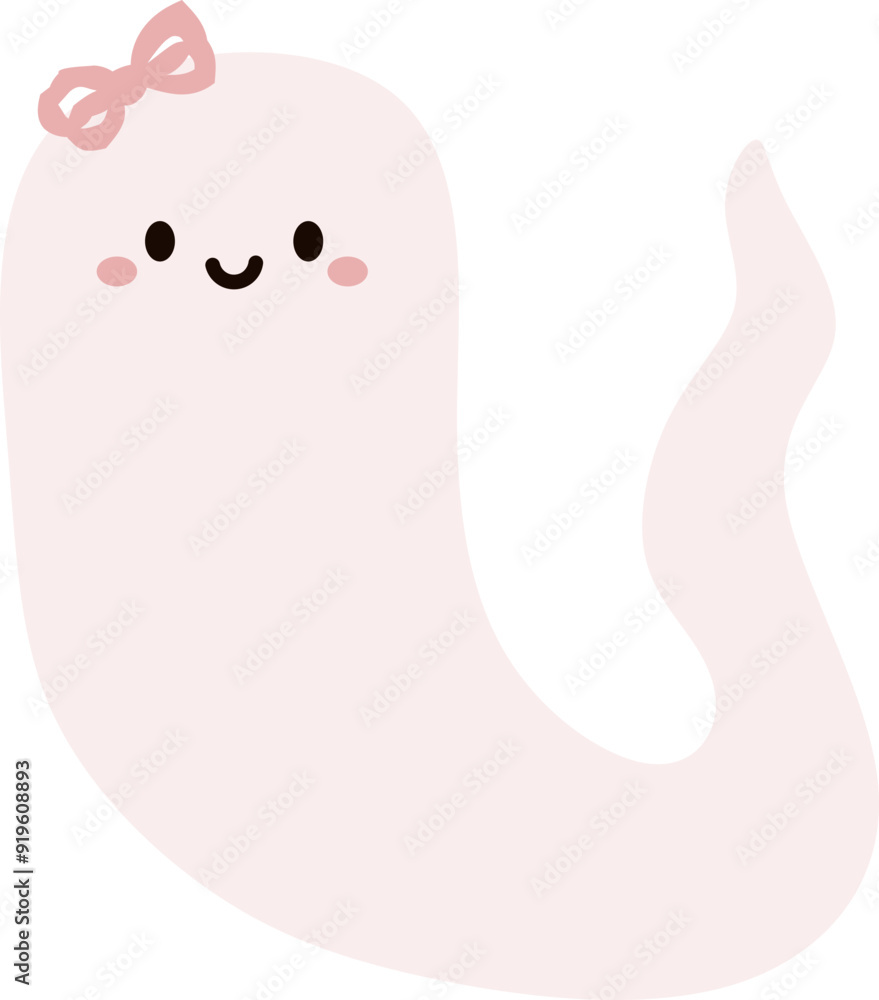 Pink Girly Ghost With Bow Pink Girly Ghost With Bow