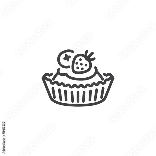 Small tartlet line icon