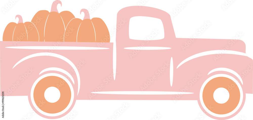 Pink Pumpkins in the back of Truck Pink Pumpkins in the back of Truck