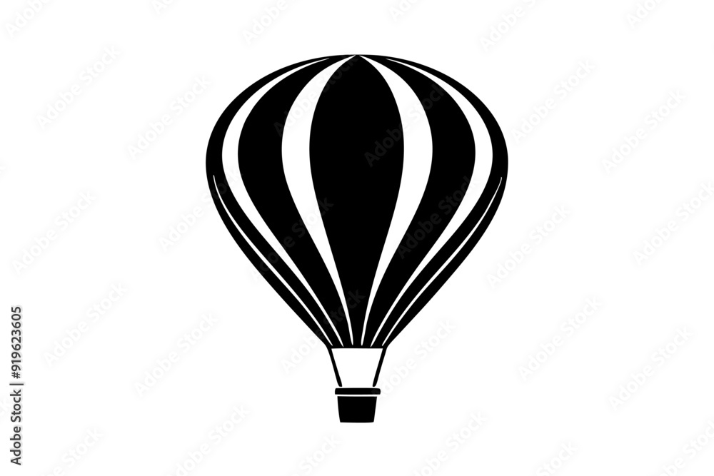 Fototapeta premium Minimalist Black and White Hot Silhouette Vector Illustration, Elegant black and white hot silhouette in minimalist vector design for modern use.