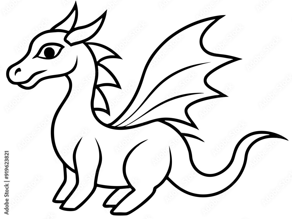 Dragon Vector Illustration Cartoon, Clipart, and Line Art Design, Detailed dragon vector illustration with cartoon, clipart, and line art designs Dragon Vector Illustration Cartoon, Clipart, and Line Art Design, Detailed dragon vector illustration with cartoon, clipart, and line art designs
