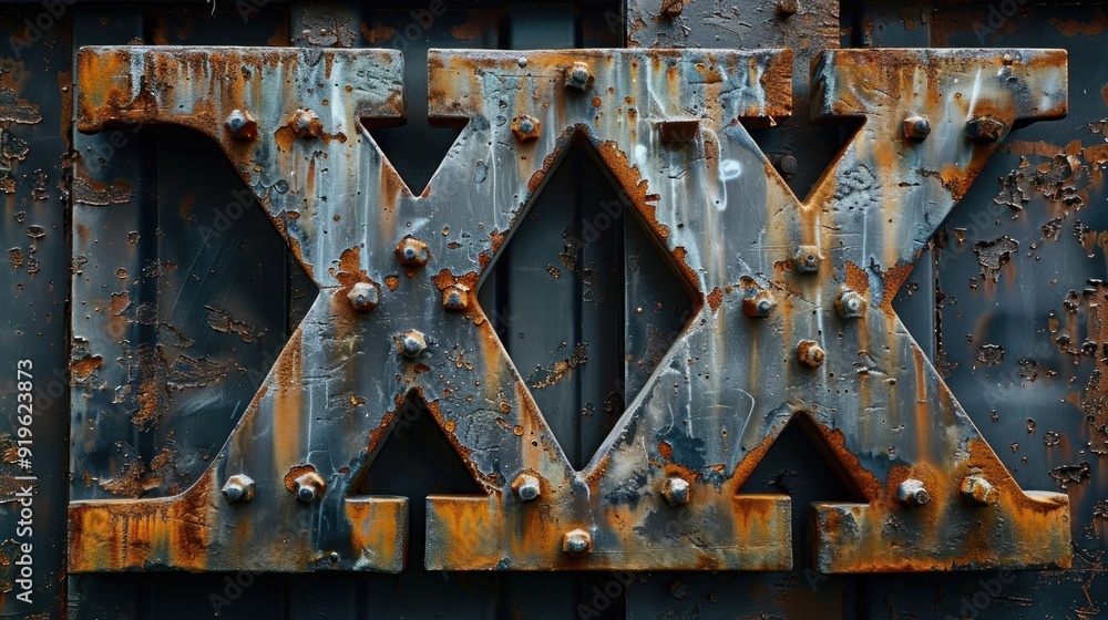 Rusty Metal Letters XX Rusty Metal Letters XX