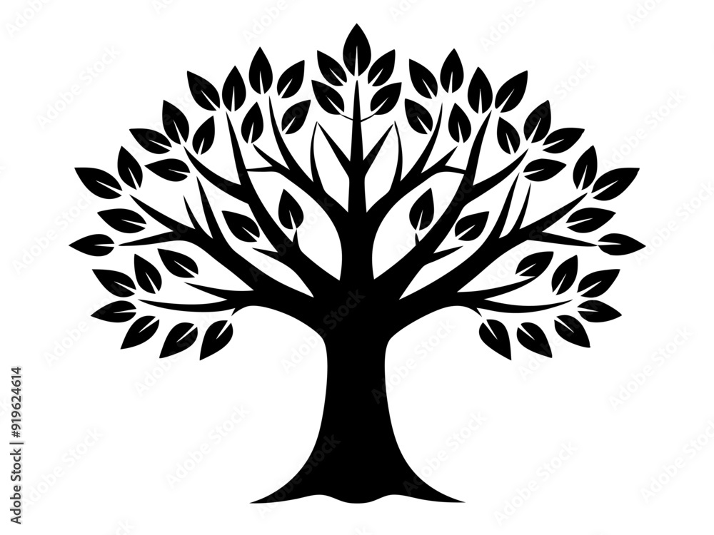 Obraz premium Beautifully Crafted Tree Icons Set Vector, Clipart, Line Art, A set of beautifully crafted tree icons in vector, clipart, and line art designs.