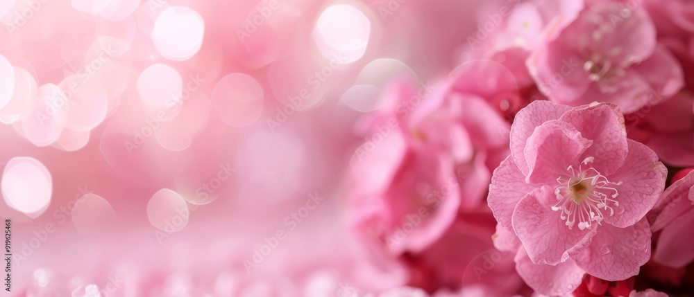 A tight shot of rosy blooms against a pink backdrop, with a bolt of light in the depths A tight shot of rosy blooms against a pink backdrop, with a bolt of light in the depths