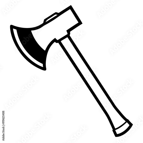 Axe isolated on white, axe vector illustration, axe vector art, axe silhouette, axe vector icon, axes on a branch line art, eps