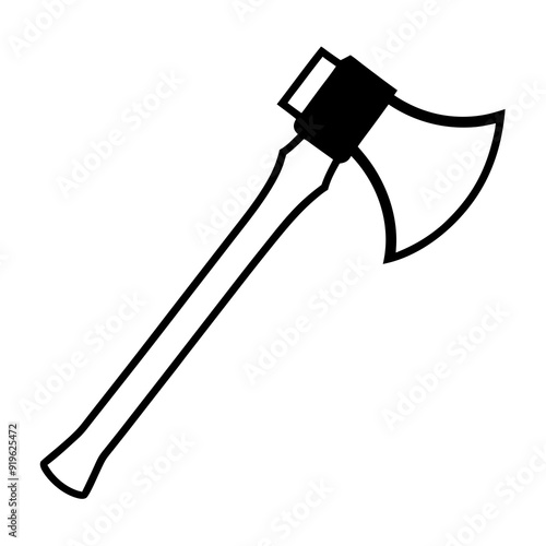 Axe isolated on white, axe vector illustration, axe vector art, axe silhouette, axe vector icon, axes on a branch line art, eps