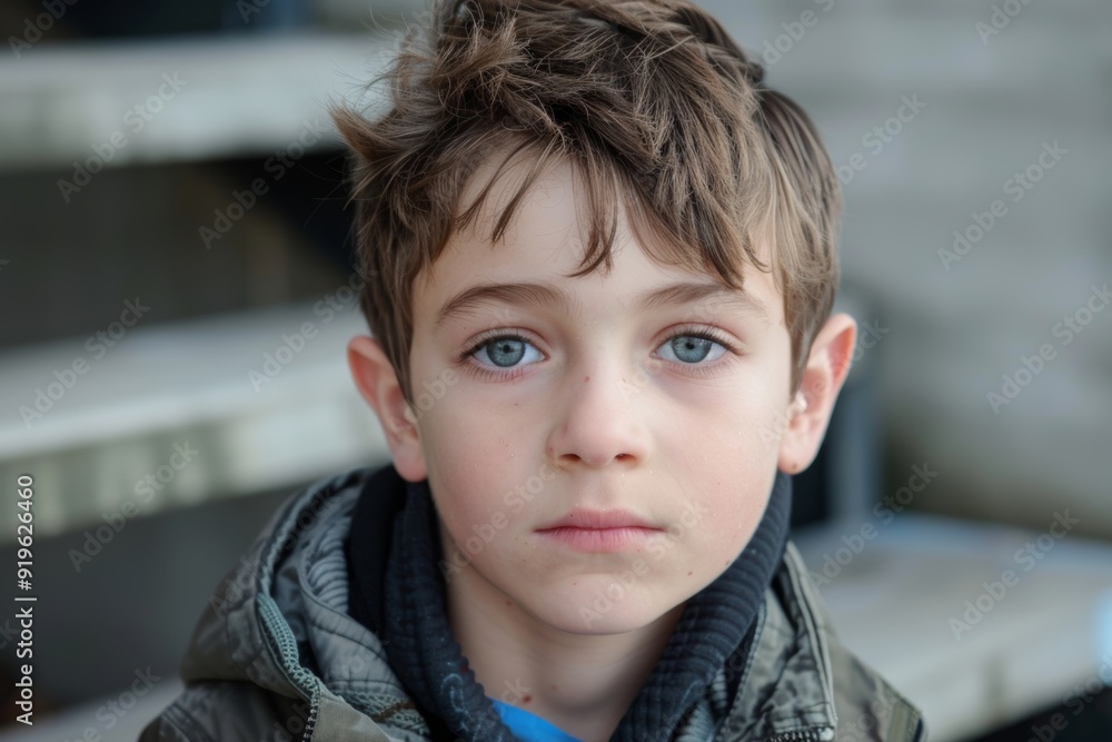 A boy looking at the camera, Generative AI A boy looking at the camera, Generative AI