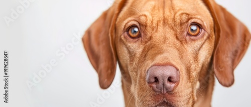 Wallpaper Mural  A sad dog's face in close-up against a white background Torontodigital.ca