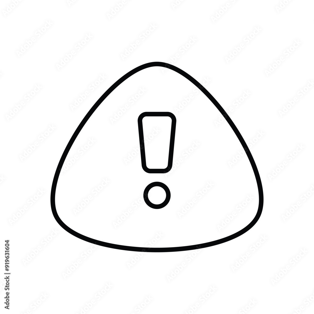 warn line icon with white background vector stock illustration warn line icon with white background vector stock illustration