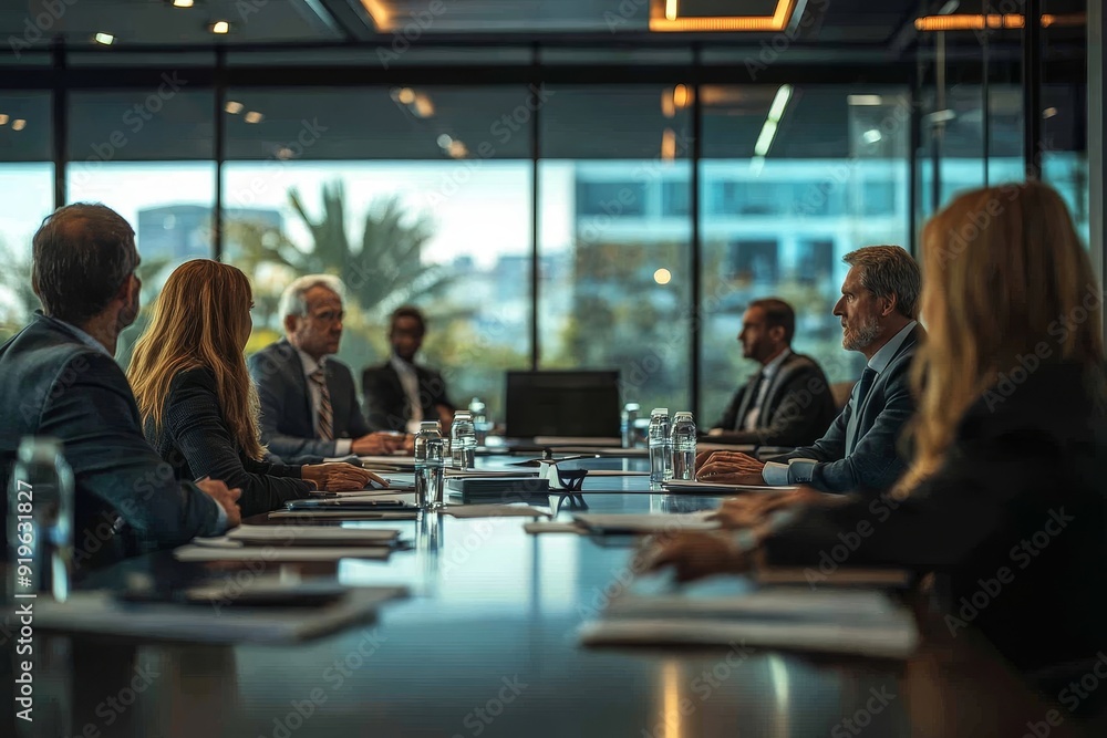 Medical staff during morning briefing in boardroom, Generative AI Medical staff during morning briefing in boardroom, Generative AI