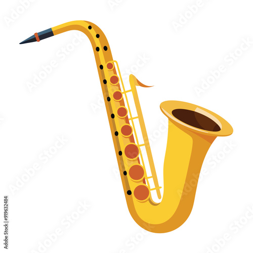 saxophone isolated on white background