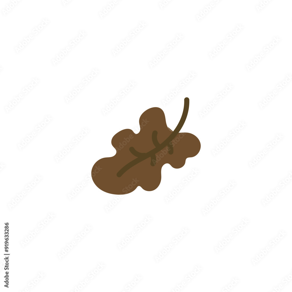 Fototapeta premium Botanical vector illustration of a natural green oak leaf, isolated on a white background