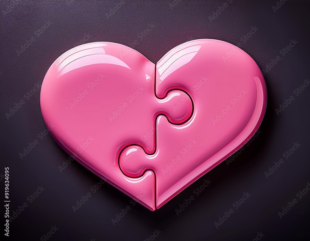 Fototapeta premium Jigsaw heart