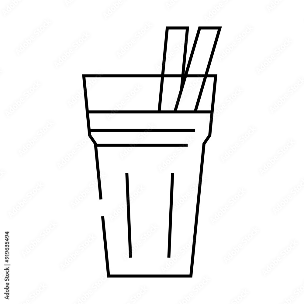 milk smoothie drink line icon vector. milk smoothie drink sign. isolated contour symbol black illustration milk smoothie drink line icon vector. milk smoothie drink sign. isolated contour symbol black illustration
