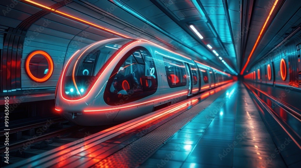 Futuristic Train Station